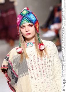 Lisbon, Portugal - A model presents a creation from French fashion designer Christophe Sauvat Fall Winter 2016 2017 collection during the Lisbon Fashion Week on March 11, 2016 in Lisbon, Portugal. This year Lisbon Fashion Week celebrates the 25th anniversary. Lisbon Portugal  - ZUMAn230
