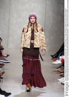 Lisbon, Portugal - A model presents a creation from French fashion designer Christophe Sauvat Fall Winter 2016 2017 collection during the Lisbon Fashion Week on March 11, 2016 in Lisbon, Portugal. This year Lisbon Fashion Week celebrates the 25th anniversary. Lisbon Portugal  - ZUMAn230