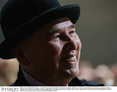 MOSCOW, RUSSIA. MARCH 12, 2016. Russian fashion designer Vyacheslav Zaitsev attends the 2016 Mercedes Benz Fashion Week Russia at Manege Central Exhibition Hall. Artyom Geodakyan TASS  TS019331