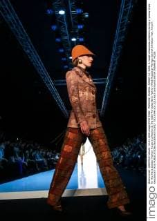 MOSCOW, RUSSIA. MARCH 12, 2016. A model showcases creations during a runway show for the Slava Zaitsev Fashion House s collection at the 2016 Mercedes Benz Fashion Week Russia at Manege Central Exhibition Hall. Artyom Geodakyan TASS  TS01934A