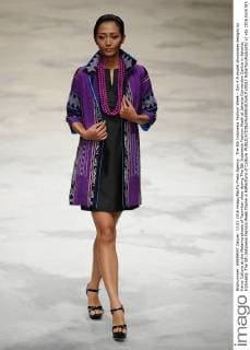 The 5th Indonesia Fashion Week - Day 4 A model showcases designs by Hamy Culture at the Metamorphosis of Tanimbar show during The 5th Indonesia Fashion Week at Jakarta Convention Centre in Jakarta, Indonesia. The 5th Indonesia Fashion Week theme is Reflections of Culture.  RobertusxPudyanto