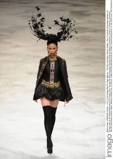 The 5th Indonesia Fashion Week - Day 4 A model showcases designs by Chossy Latu at the Metamorphosis of Tanimbar show during The 5th Indonesia Fashion Week at Jakarta Convention Centre in Jakarta, Indonesia. The 5th Indonesia Fashion Week theme is Reflections of Culture.  RobertusxPudyanto