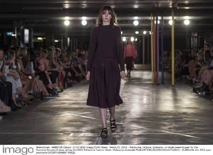 March 13, 2016 - Melbourne, Victoria, Australia - A model wears Kuwaii for the Premium Runway 6 show during the 2016 Melbourne Fashion Week. Melbourne Australia - ZUMAk106