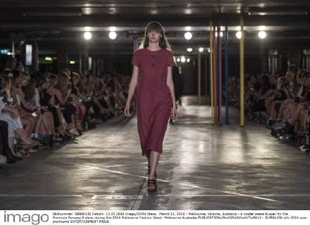 March 13, 2016 - Melbourne, Victoria, Australia - A model wears Kuwaii for the Premium Runway 6 show during the 2016 Melbourne Fashion Week. Melbourne Australia - ZUMAk106
