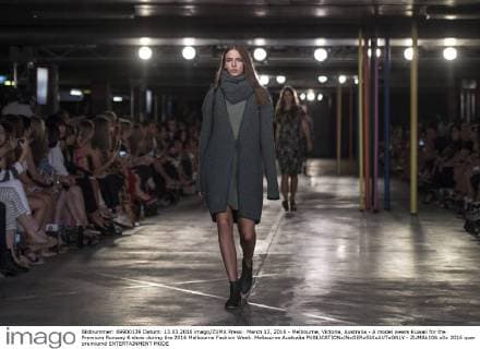 March 13, 2016 - Melbourne, Victoria, Australia - A model wears Kuwaii for the Premium Runway 6 show during the 2016 Melbourne Fashion Week. Melbourne Australia - ZUMAk106