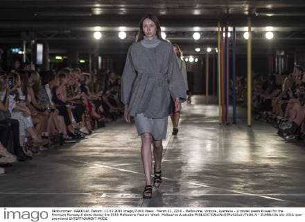 March 13, 2016 - Melbourne, Victoria, Australia - A model wears Kuwaii for the Premium Runway 6 show during the 2016 Melbourne Fashion Week. Melbourne Australia - ZUMAk106