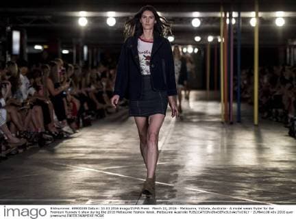 March 13, 2016 - Melbourne, Victoria, Australia - A model wears Ryder for the Premium Runway 6 show during the 2016 Melbourne Fashion Week. Melbourne Australia - ZUMAk106