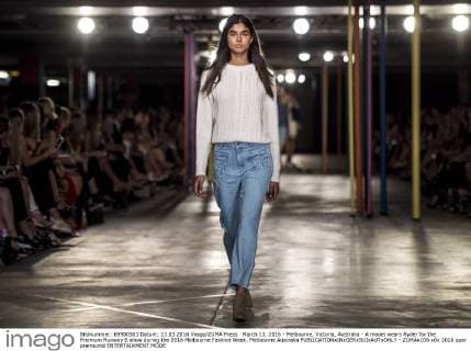 March 13, 2016 - Melbourne, Victoria, Australia - A model wears Ryder for the Premium Runway 6 show during the 2016 Melbourne Fashion Week. Melbourne Australia - ZUMAk106
