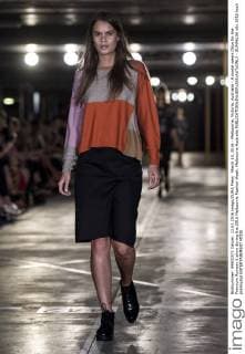 March 13, 2016 - Melbourne, Victoria, Australia - A model wears Obus for the Premium Runway 6 show during the 2016 Melbourne Fashion Week. Melbourne Australia - ZUMAk106
