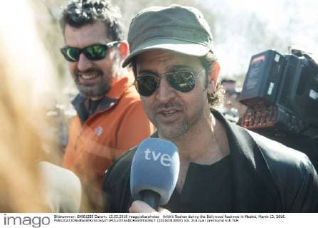 Hrithik Roshan during the Bollywood flashmob in Madrid, March 13, 2016.  (20160313005)
