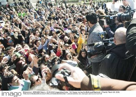 Anil Kapoor during the Bollywood flashmob in Madrid, March 13, 2016.  (20160313006)