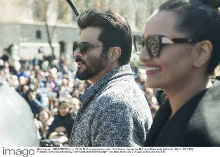 Anil Kapoor during the Bollywood flashmob in Madrid, March 13, 2016.  (20160313018)