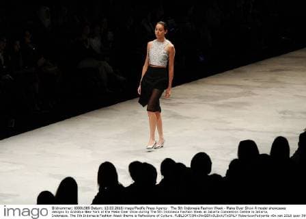 The 5th Indonesia Fashion Week - Make Over Show A model showcases designs by Ardistya New York at the Make Over show during The 5th Indonesia Fashion Week at Jakarta Convention Centre in Jakarta, Indonesia. The 5th Indonesia Fashion Week theme is Reflections of Culture.  RobertusxPudyanto