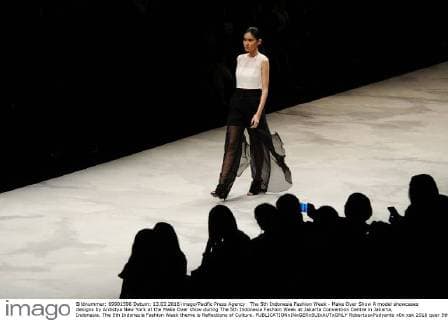 The 5th Indonesia Fashion Week - Make Over Show A model showcases designs by Ardistya New York at the Make Over show during The 5th Indonesia Fashion Week at Jakarta Convention Centre in Jakarta, Indonesia. The 5th Indonesia Fashion Week theme is Reflections of Culture.  RobertusxPudyanto