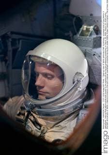 Close-up view of NASA astronaut Neil Armstrong, command pilot of the Gemini 8 spaceflight, making final adjustments and checks in the spacecraft during the prelaunch countdown on March 16, 1966. March 16, 2016 marks the 50th anniversary of NASA s Gemini 8 mission, the sixth manned spaceflight conducted during the United States Project Gemini program. The primary objective of the mission, the successful docking of two spacecraft in orbit, a first in spaceflight, was a success though the crew would experience a critical in-space system failure, forcing them to abandon the mission prematurely.  WAX0316201635 NASA