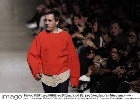 March 13, 2016 - Lisbon, Portugal - Designer Nadir Tati acknowledges the audience at the end of his show during the 45rd edition of Moda Lisboa Fashion Week at the Patio da Gale on Terreiro do Paco Square in Lisbon on March 13, 2016. NURPHOTO CARLOS PALMA. Lisbon Portugal  - ZUMAn230