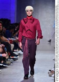 Lissabon Fashion Week - Luis Carvalho Modenschau Lisboa Fashion Week Portugal, Lisbon,Mar. 13,2016 - LISBOA FASHION WEEK - A model walks the runway Dino Alves Fall Winter 2016 17 Collection during Moda Lisboa Fashion Week, in Lisbon, Portugal.  Copyright: BrunoxdexCarvalho