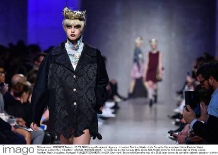 Lissabon Fashion Week - Luis Carvalho Modenschau Lisboa Fashion Week Portugal, Lisbon,Mar. 13,2016 - LISBOA FASHION WEEK - A model walks the runway Dino Alves Fall Winter 2016 17 Collection during Moda Lisboa Fashion Week, in Lisbon, Portugal.  Copyright: BrunoxdexCarvalho