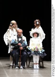 March 14, 2016, Tokyo, Japan - Models display creations designed by ha-ha design team during the haha 2016 autumn winter collection in Tokyo on Monday, March 14, 2016 as part of Tokyo fashion week. Tokyo fashion week runs from March 14 through 19.  (lwxa000302)