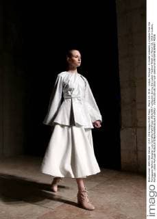 March 13, 2016 - Lisbon, Portugal - A model presents a creation from the Portuguese fashion designer Luis Carvalho Fall Winter 2016 2017 collection during the Lisbon Fashion Week on March 13, 2016 in Lisbon, Portugal. Lisbon Portugal  - ZUMAn230
