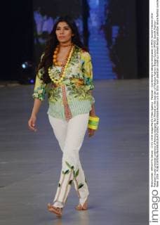 Pakistan : Gul Ahmed s designs showcased in PFDC Sunsilk Fashion 2016 Pakistani model presents creations of famous designer Gul Ahmed on the last day of Pakistan Fashion Design Council (PFDC) Sunsilk Fashion Week 2016 .  RanaxSajidxHussain