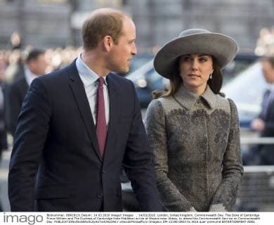 . 14 03 2016. London, United Kingdom. Commonwealth Day. The Duke of Cambridge Prince William and The Duchess of Cambridge Kate Middleton arrive at Westminster Abbey, to attend the Commonwealth Service on Commonwealth Day.  xDavidxMirzoeffx xi-Imagesx IIM-12190-0003