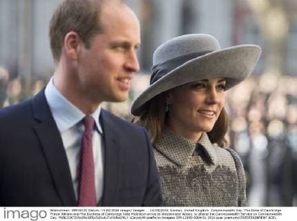 . 14 03 2016. London, United Kingdom. Commonwealth Day. The Duke of Cambridge Prince William and The Duchess of Cambridge Kate Middleton arrive at Westminster Abbey, to attend the Commonwealth Service on Commonwealth Day.  xDavidxMirzoeffx xi-Imagesx IIM-12190-0004