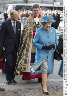. 14 03 2016. London, United Kingdom. Commonwealth Day. The Duke of Edinburgh Prince Philip and Her Majesty The Queen arrive at Westminster Abbey, to attend the Commonwealth Service on Commonwealth Day.  xDavidxMirzoeffx xi-Imagesx IIM-12190-0010