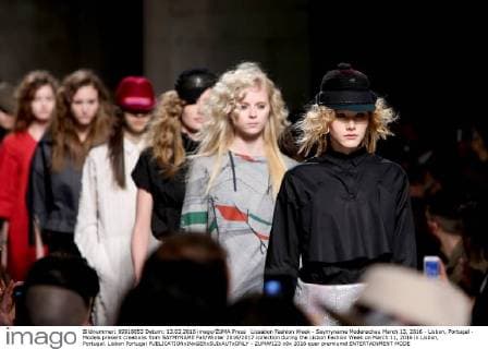 Lissabon Fashion Week - Saymyname Modenschau March 13, 2016 - Lisbon, Portugal - Models present creations from SAYMYNAME Fall Winter 2016 2017 collection during the Lisbon Fashion Week on March 11, 2016 in Lisbon, Portugal. Lisbon Portugal - ZUMAf123