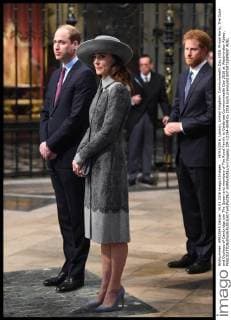 . 14 03 2016. London, United Kingdom. Commonwealth Day 2016. Prince Harry, The Duke and Duchess of Cambridge join The Queen and members of The Royal Family to Celebrate Commonwealth Day 2016 at Westminster Abbey.  xNMAxRotax xi-Imagesx IIM-12194-0049