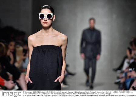 Lisboa Fashion Week Portugal, Lisbon,Mar. 13,2016 - LISBOA FASHION WEEK - A model walks the runway Luis Carvalho Fall Winter 2016 17 Collection during Moda Lisboa Fashion Week, in Lisbon, Portugal.  Copyright: BrunoxdexCarvalho