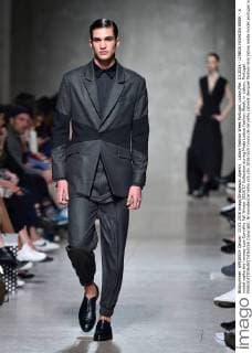 Lisboa Fashion Week Portugal, Lisbon,Mar. 13,2016 - LISBOA FASHION WEEK - A model walks the runway Luis Carvalho Fall Winter 2016 17 Collection during Moda Lisboa Fashion Week, in Lisbon, Portugal.  Copyright: BrunoxdexCarvalho