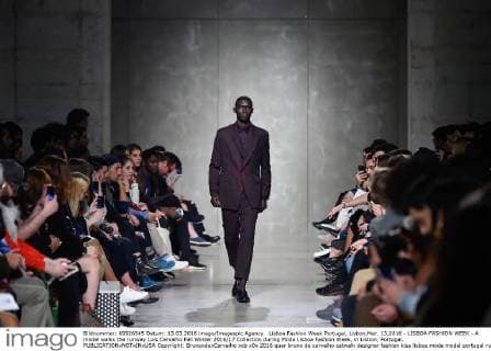 Lisboa Fashion Week Portugal, Lisbon,Mar. 13,2016 - LISBOA FASHION WEEK - A model walks the runway Luis Carvalho Fall Winter 2016 17 Collection during Moda Lisboa Fashion Week, in Lisbon, Portugal.  Copyright: BrunoxdexCarvalho