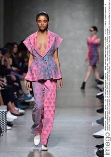Lisboa Fashion Week Portugal, Lisbon,Mar. 13,2016 - LISBOA FASHION WEEK - A model walks the runway Luis Carvalho Fall Winter 2016 17 Collection during Moda Lisboa Fashion Week, in Lisbon, Portugal.  Copyright: BrunoxdexCarvalho