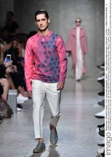 Lisboa Fashion Week Portugal, Lisbon,Mar. 13,2016 - LISBOA FASHION WEEK - A model walks the runway Luis Carvalho Fall Winter 2016 17 Collection during Moda Lisboa Fashion Week, in Lisbon, Portugal.  Copyright: BrunoxdexCarvalho