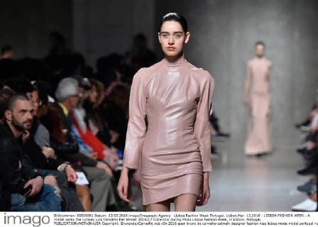Lisboa Fashion Week Portugal, Lisbon,Mar. 13,2016 - LISBOA FASHION WEEK - A model walks the runway Luis Carvalho Fall Winter 2016 17 Collection during Moda Lisboa Fashion Week, in Lisbon, Portugal.  Copyright: BrunoxdexCarvalho