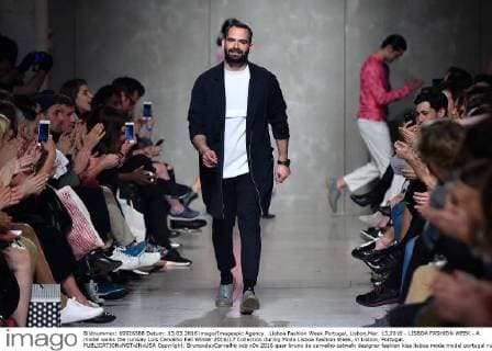 Lisboa Fashion Week Portugal, Lisbon,Mar. 13,2016 - LISBOA FASHION WEEK - A model walks the runway Luis Carvalho Fall Winter 2016 17 Collection during Moda Lisboa Fashion Week, in Lisbon, Portugal.  Copyright: BrunoxdexCarvalho