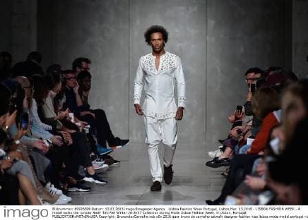 Lisboa Fashion Week Portugal, Lisbon,Mar. 13,2016 - LISBOA FASHION WEEK - A model walks the runway Nadir Tati Fall Winter 2016 17 Collection during Moda Lisboa Fashion Week, in Lisbon, Portugal.  Copyright: BrunoxdexCarvalho