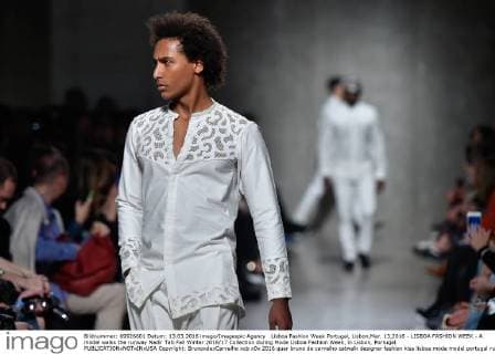 Lisboa Fashion Week Portugal, Lisbon,Mar. 13,2016 - LISBOA FASHION WEEK - A model walks the runway Nadir Tati Fall Winter 2016 17 Collection during Moda Lisboa Fashion Week, in Lisbon, Portugal.  Copyright: BrunoxdexCarvalho