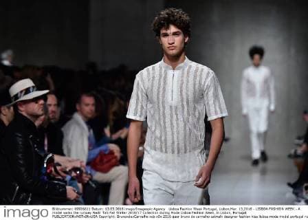 Lisboa Fashion Week Portugal, Lisbon,Mar. 13,2016 - LISBOA FASHION WEEK - A model walks the runway Nadir Tati Fall Winter 2016 17 Collection during Moda Lisboa Fashion Week, in Lisbon, Portugal.  Copyright: BrunoxdexCarvalho