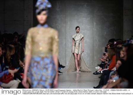 Lisboa Fashion Week Portugal, Lisbon,Mar. 13,2016 - LISBOA FASHION WEEK - A model walks the runway Nadir Tati Fall Winter 2016 17 Collection during Moda Lisboa Fashion Week, in Lisbon, Portugal.  Copyright: BrunoxdexCarvalho