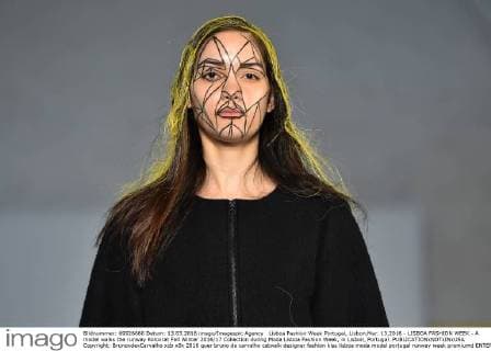Lisboa Fashion Week Portugal, Lisbon,Mar. 13,2016 - LISBOA FASHION WEEK - A model walks the runway Kolovrat Fall Winter 2016 17 Collection during Moda Lisboa Fashion Week, in Lisbon, Portugal.  Copyright: BrunoxdexCarvalho