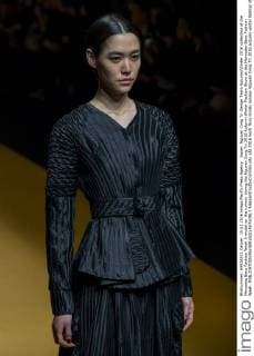 Japan: Nguyen Cong Tri Design Team Autumn Winter 2016 collection at the Mercedes Benz Fashion Week A model on the runway during the Nguyen Cong Tri 2016 Autumn Winter Fashion Show at the Mercedes-Benz Fashion Week.  AlessandroxDixCiommo