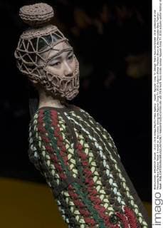 Japan: Nguyen Cong Tri Design Team Autumn Winter 2016 collection at the Mercedes Benz Fashion Week A model on the runway during the Nguyen Cong Tri 2016 Autumn Winter Fashion Show at the Mercedes-Benz Fashion Week.  AlessandroxDixCiommo