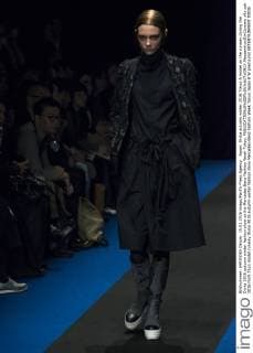 Japan: Divka autumn winter 2016 Tokyo A model on the runway during the Divka 2016 autumn winter fashion show at the Mercedes-Benz Fashion Week Tokyo.  AlessandroxDixCiommo