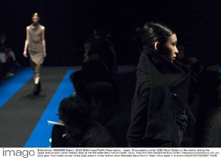Japan: Divka autumn winter 2016 Tokyo Models on the runway during the Divka 2016 autumn winter fashion show at the Mercedes-Benz Fashion Week Tokyo.  AlessandroxDixCiommo