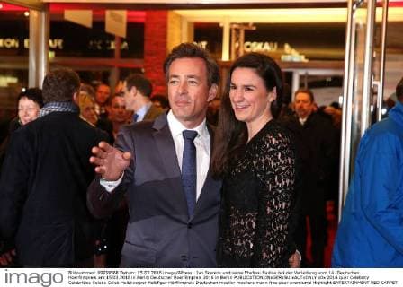 Jan Sosniok und seine Ehefrau Nadine bei der Verleihung vom 14. Deutschen Hoerfilmpreis am 15.03.2016 in Berlin Deutscher Hoerfilmpreis 2016 in Berlin 