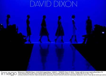 (160317) -- TORONTO, March 17, 2016 -- Models walk the runway wearing David Dixon FW 2016 collections during the Toronto Fashion Week Fall Winter 2016 at David Pecaut Square in Toronto, Canada, March 16, 2016. ) (lyi) CANADA-TORONTO-FASHION WEEK-DAVID DIXON ZouxZheng 
