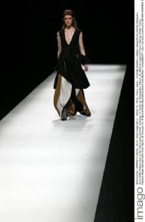 March 16, 2016, Tokyo, Japan - A model displays creation designed by Danish designers Anne Sofie Madsen during her 2016 autum winter collection in Tokyo on Wednesday, March 16, 2016 as a part of Tokyo Fashion Week. Tokyo Fashion Week started here from March 14 through 19.  (lwxa000377)