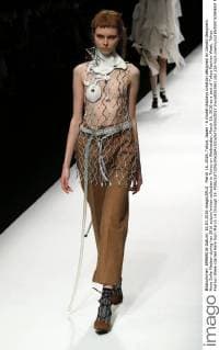March 16, 2016, Tokyo, Japan - A model displays creation designed by Danish designers Anne Sofie Madsen during her 2016 autum winter collection in Tokyo on Wednesday, March 16, 2016 as a part of Tokyo Fashion Week. Tokyo Fashion Week started here from March 14 through 19.  (lwxa000386)